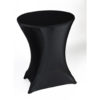 Table haute + nappe streche noir/bleu/Bordeaux/blanc – Image 2