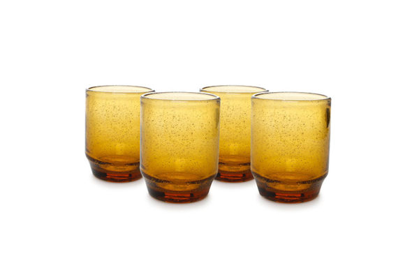 Verre 34cl empilable amber Drip - set/4