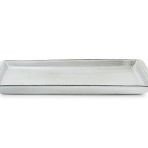 Plat 30,5x10,5xH2,5cm rectangulaire bleu Artisan