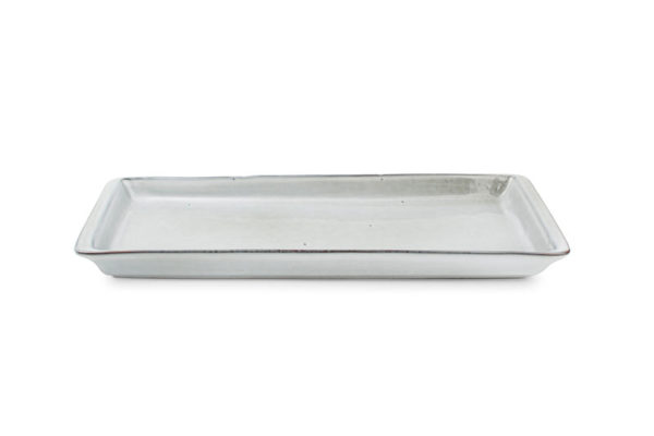 Plat 30,5x10,5xH2,5cm rectangulaire bleu Artisan