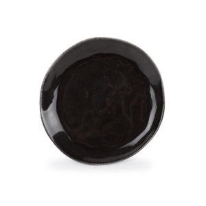 Assiette plate 20cm noir coupe Artisan