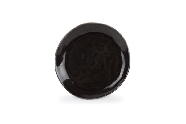 Assiette plate 20cm noir coupe Artisan
