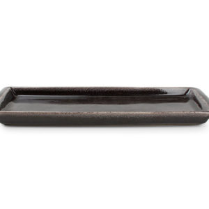 Plat 30,5x10,5xH2,5cm rectangulaire noir Artisan