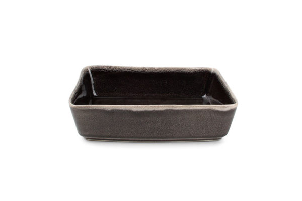 Plat à four 20x13,5xH5,5cm rectang. noir Artisan