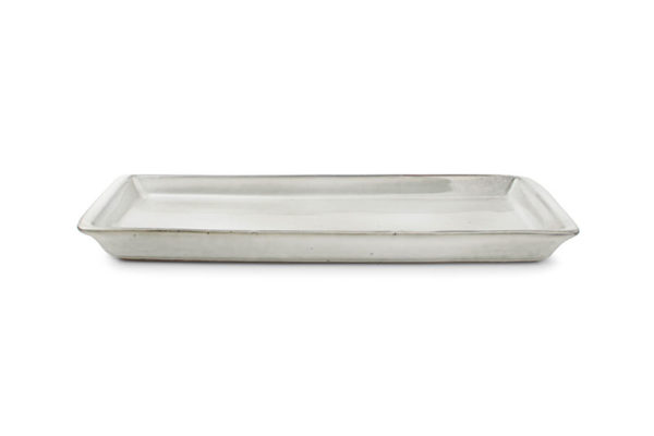 Plat 30,5x10,5xH2,5cm rectangulaire vert Artisan