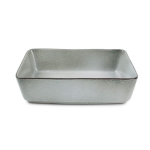 Plat à four 20x13,5xH5,5cm rectang. vert Artisan