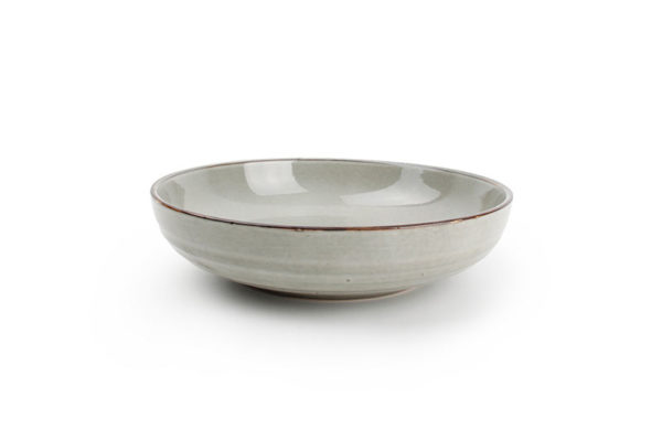 Assiette à pâtes 21.8xH5.3cm vert Artisan