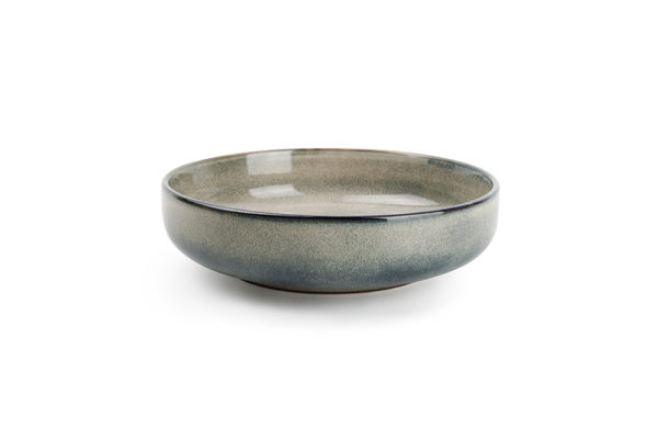 Assiette à pâtes 22xH6cm gris/vert Meridian