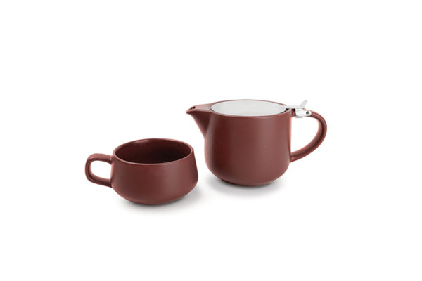 Théière 0,6L filtre+tasse 0,26L T4M brownsp.Anders