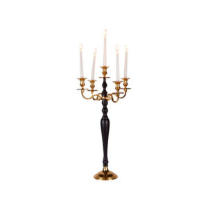 chandelier 5 B aluminium H 78 cm noir-or