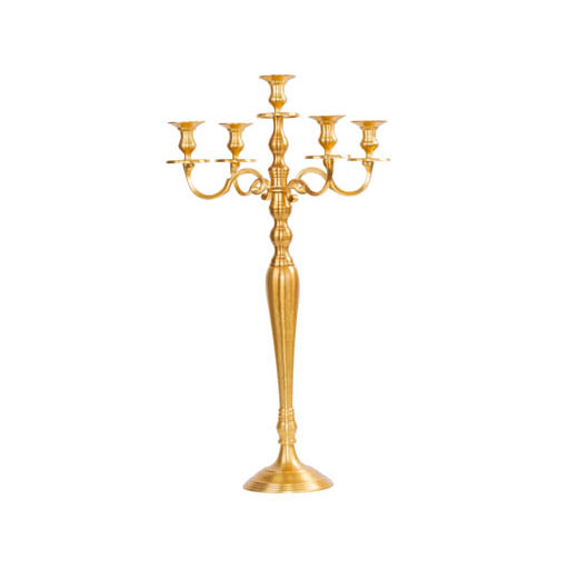 chandelier mat doré H 78 cm