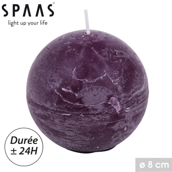 Bougie Ronde  Mauve