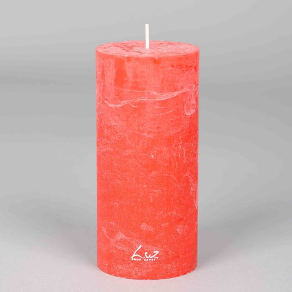 Bougie Rustique Rouge M