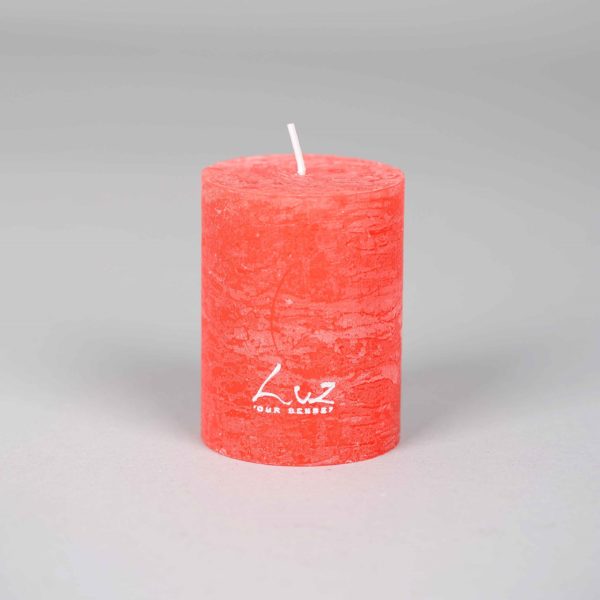 Bougie Rustique Rouge S