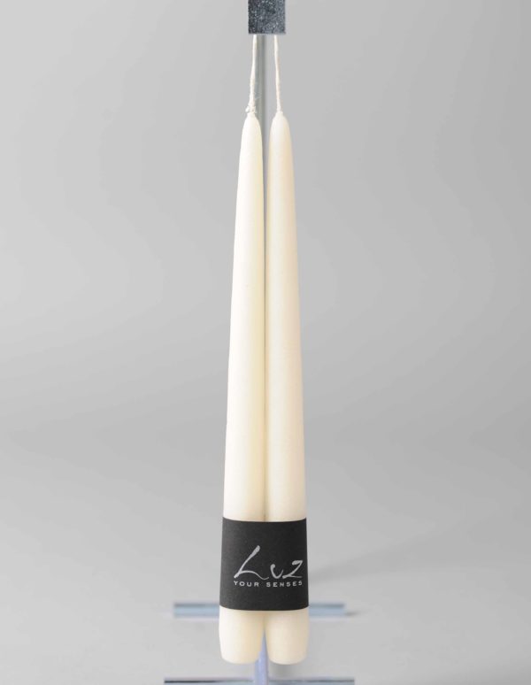 Bougie De Table Luz Blanc Cassé