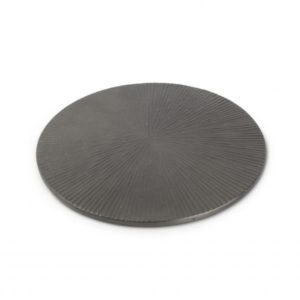 Sous-plat 20cm nervuré noir Charm