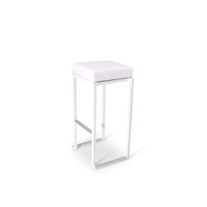 Tabouret bar avec assise blanche