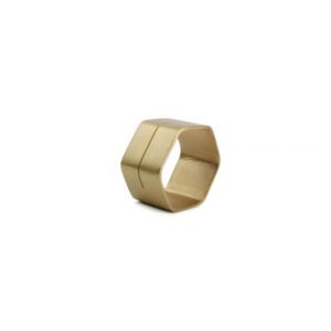 Rond de serviette 5cm hexa. or Centro - set/4