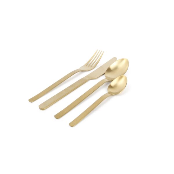 Set de couverts 24 pièces mat champagne Supreme – Image 2