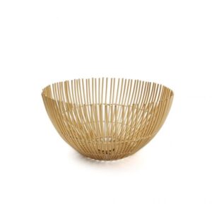 Panier métallique 18,5xH9cm doré Iris